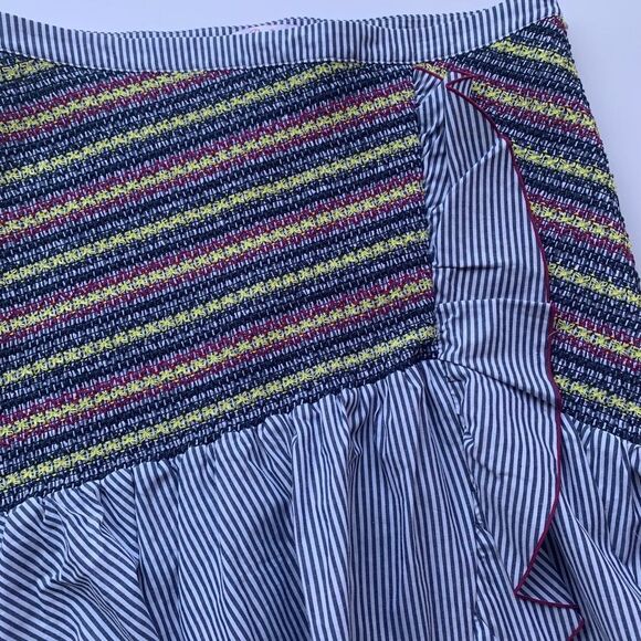 New Parker ruffle mini Skirt in Blue and pink Sz 10 - Picture 7 of 16